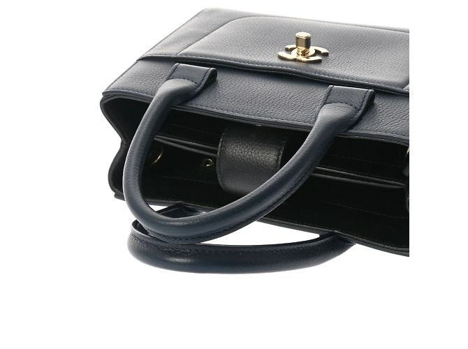 Borsa a mano Chanel Neo Executive Tote Nero Blu navy - vista 4