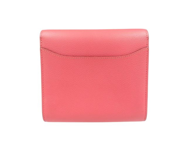 Hermès Portafoglio compatto Hermes Constance C Stamp Evercolor Rose Azalee Pink Rosa - vista 3