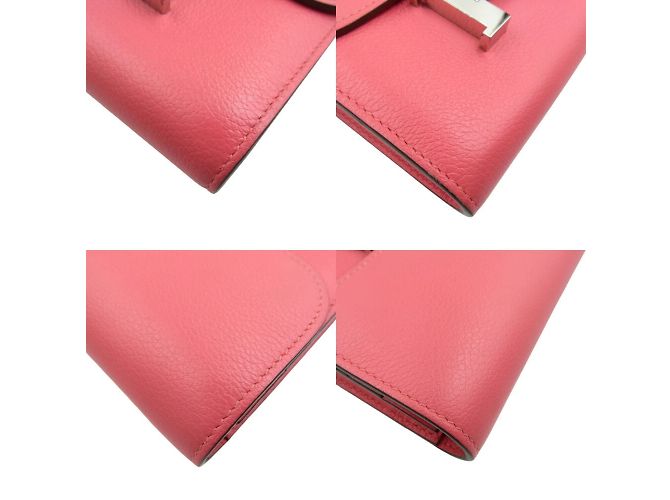 Hermès Portafoglio compatto Hermes Constance C Stamp Evercolor Rose Azalee Pink Rosa - vista 9