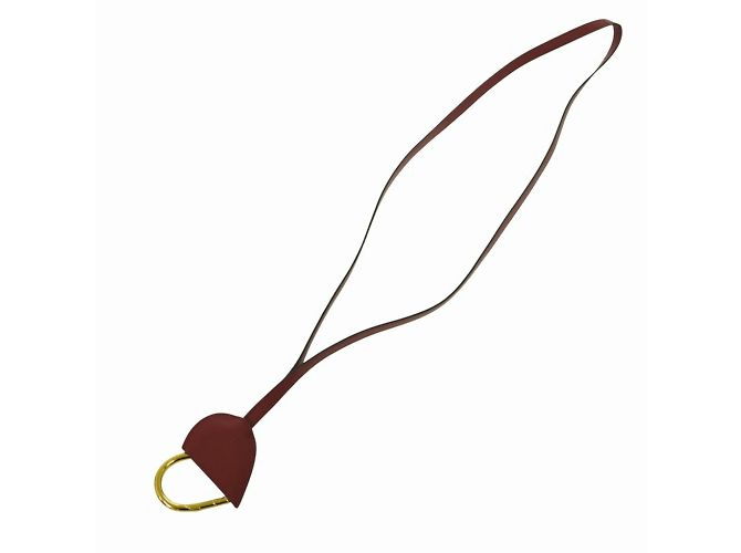 Hermès Portachiavi Hermes Au Coeur du Faubourg Swift Rouge Grenat - vista 2