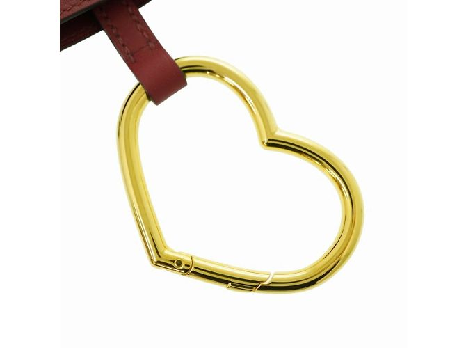 Hermès Portachiavi Hermes Au Coeur du Faubourg Swift Rouge Grenat - vista 6