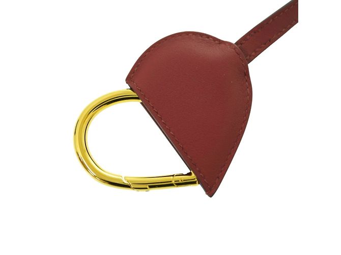Hermès Portachiavi Hermes Au Coeur du Faubourg Swift Rouge Grenat - vista 7
