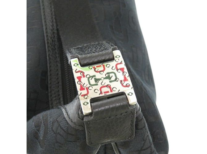 Borsa a Spalla in Tela Horsebit Gucci Nero - vista 10