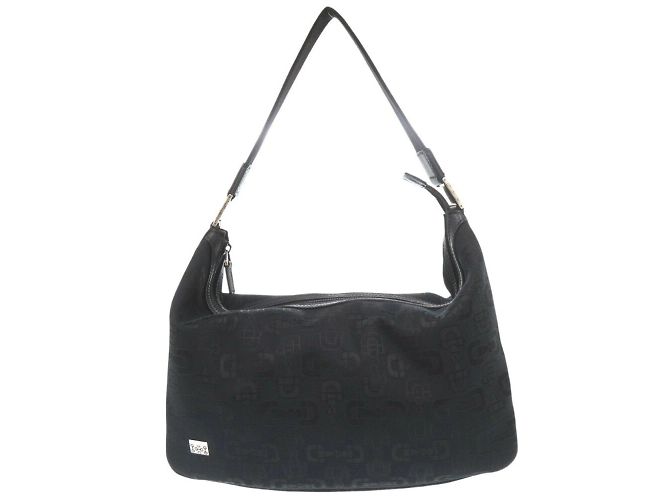 Borsa a Spalla in Tela Horsebit Gucci Nero - vista 2