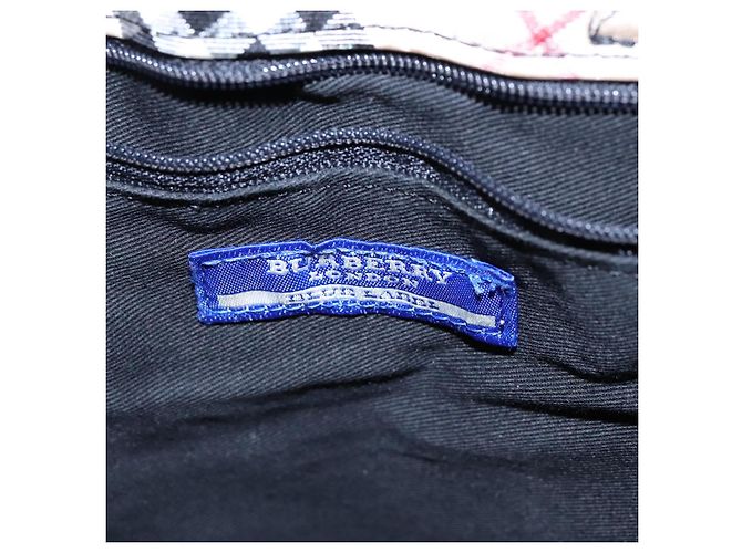 Burberry Blue Label Nova Check Tote Bag Canvas Schwarz Beige Auth ti2485 - Ansicht 10
