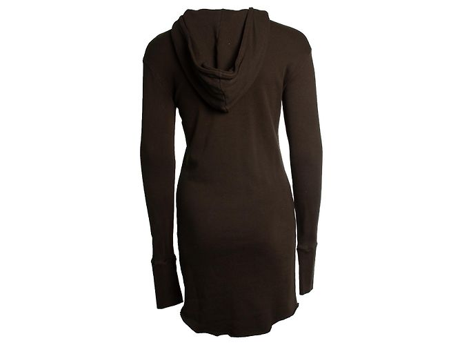 RTA, Vestido con capucha en caqui Castaño Verde - vista 3