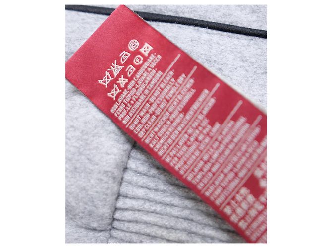Moncler Gamme Rouge Grey Wool Bow Front Puffer Quilted Jacket - view 10