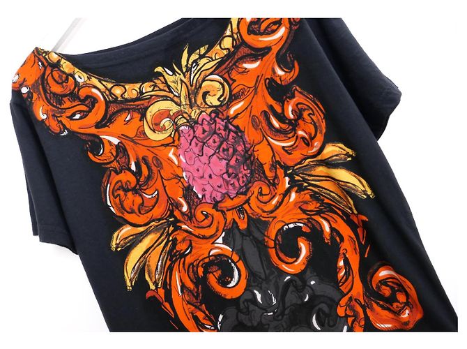 Camiseta con estampado de piña Prada Primavera 2011 Negro Multicolor - vista 2