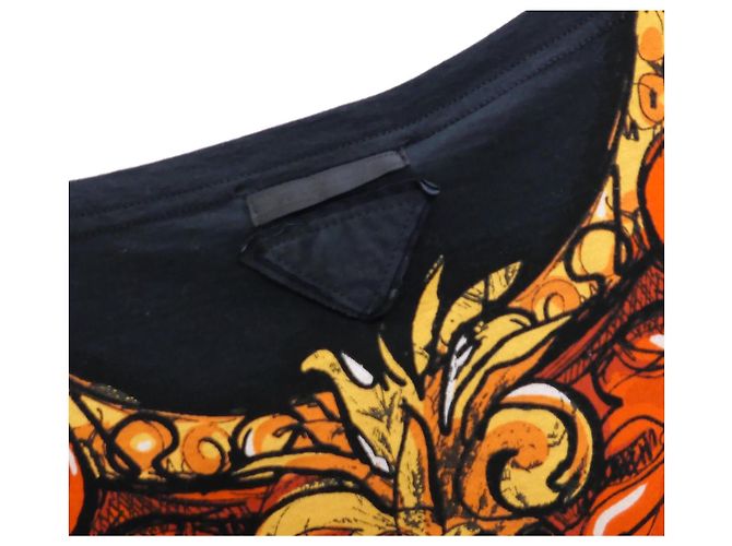 Camiseta con estampado de piña Prada Primavera 2011 Negro Multicolor - vista 4