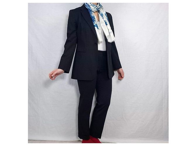 Max Mara tailleur pantalone blu scuro - vista 4