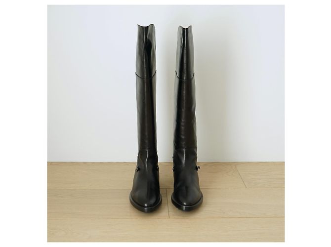 Botas de montar de cuero negro Cesare Paciotti - vista 4