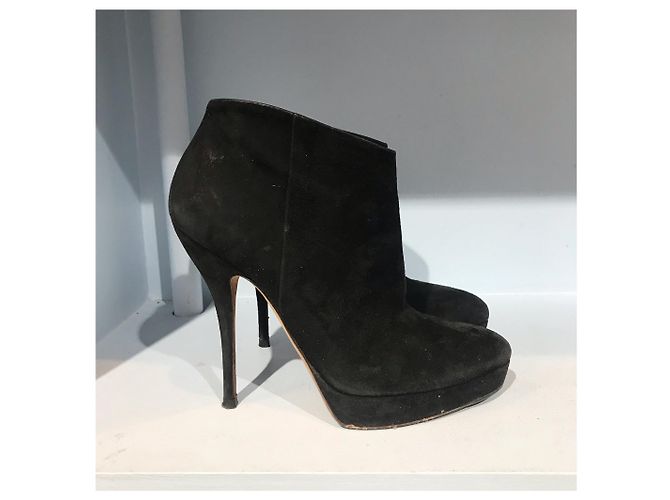 Botines GUCCI T.EU 37 de ante Negro - vista 2