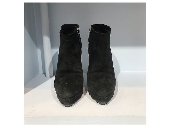 Botines GUCCI T.EU 37 de ante Negro - vista 3