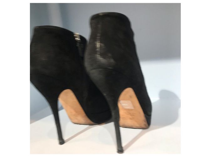 Botines GUCCI T.EU 37 de ante Negro - vista 5