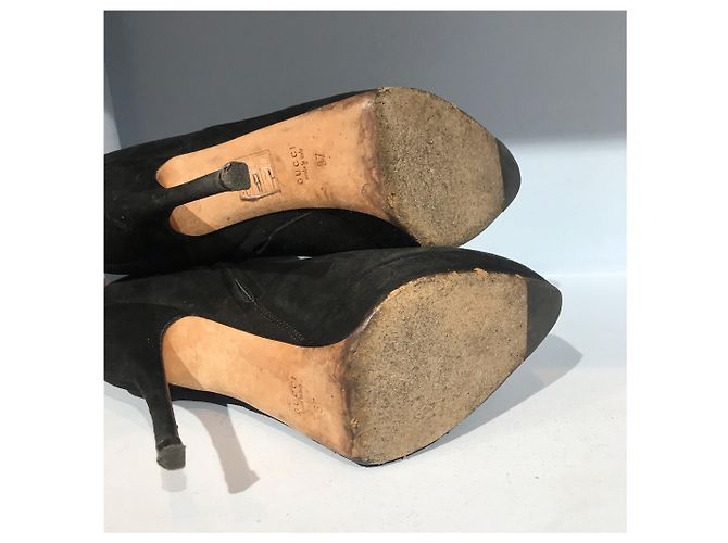 Botines GUCCI T.EU 37 de ante Negro - vista 6