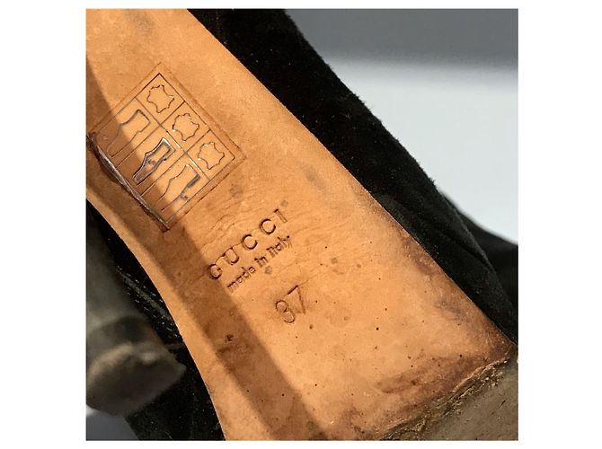 Botines GUCCI T.EU 37 de ante Negro - vista 7