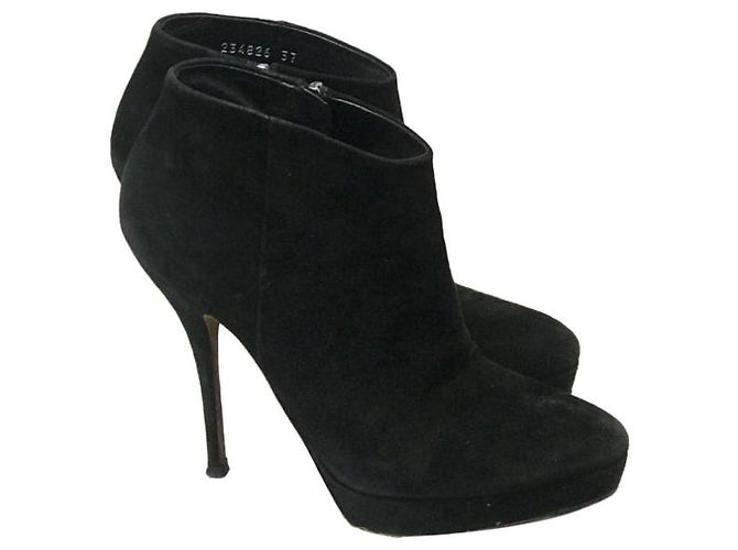 Botines GUCCI T.EU 37 de ante Negro - vista 8