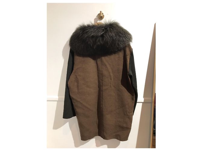 Abrigos LANVIN T.Internacional XL Lana Caqui - vista 2