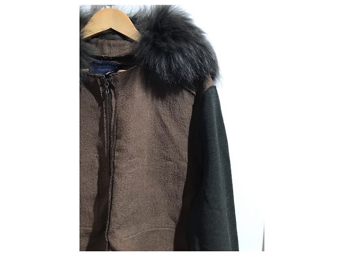 Abrigos LANVIN T.Internacional XL Lana Caqui - vista 3