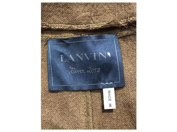 Abrigos LANVIN T.Internacional XL Lana Caqui - vista 4