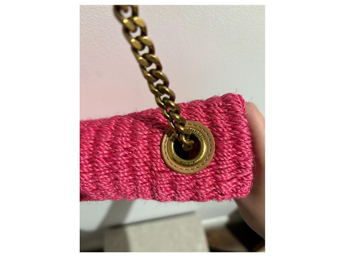 SAINT LAURENT Borse T. Rattan Rosa - vista 8