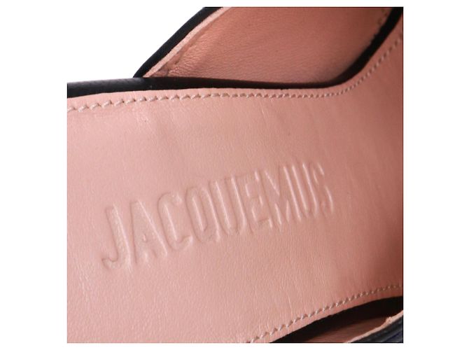 JACQUEMUS - Jacquemus clogs in black leather (size 37) - view 5
