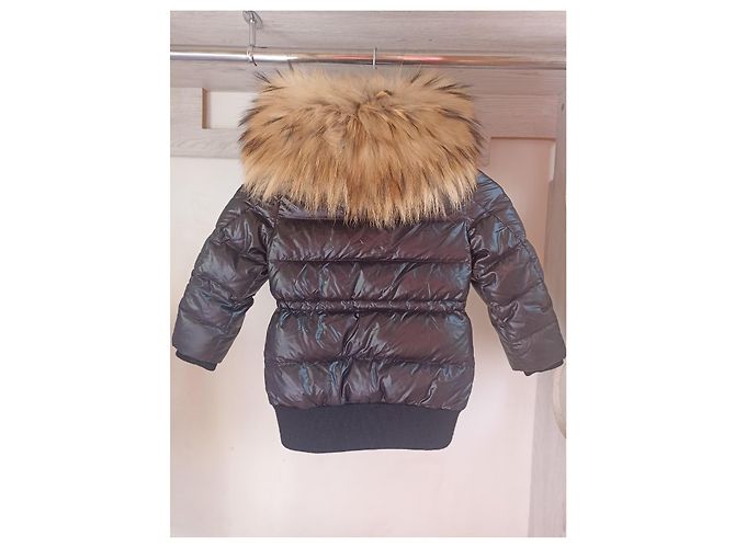Moncler Jacke Mädchen Schwarz Blau Polyester 3 Jahre - Ansicht 12