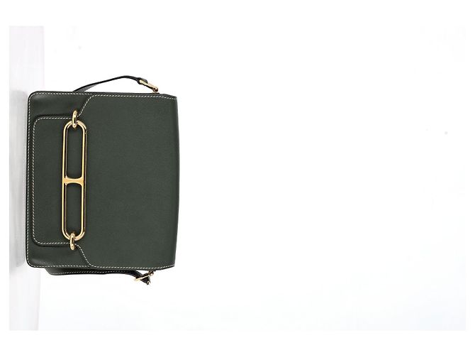 Borsa Hermès Evercolor Roulis 23 in pelle verde Verde oliva - vista 10