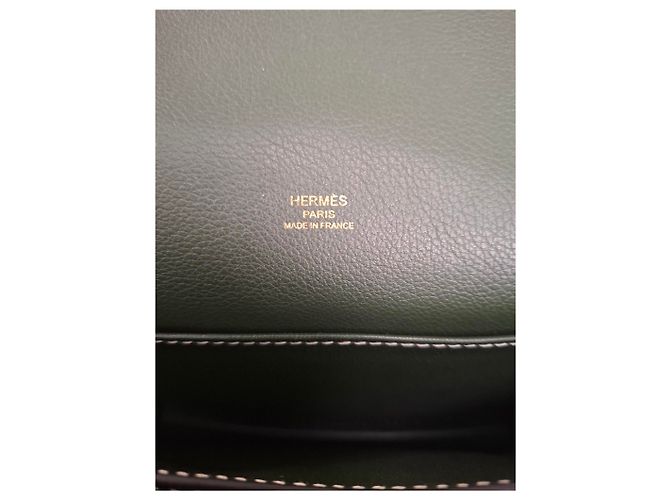 Borsa Hermès Evercolor Roulis 23 in pelle verde Verde oliva - vista 14