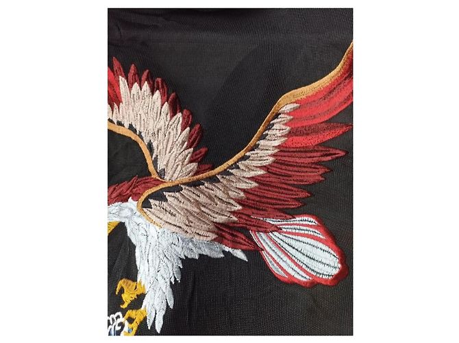 Autre Marque Blazer Laneus con bordado de águila negro de viscosa - vista 3