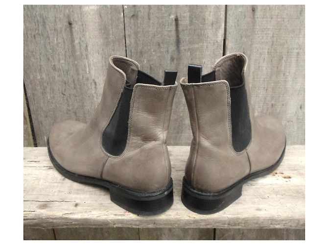 Botines Paraboot de piel taupe Gris pardo - vista 4