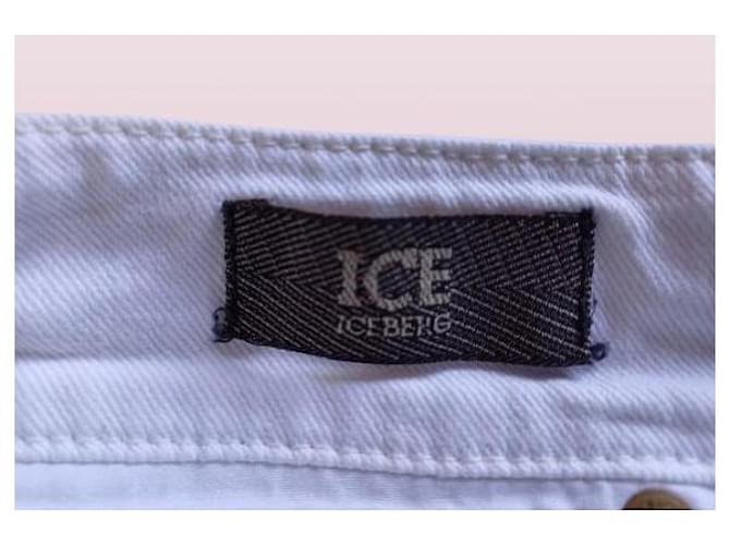 Vaqueros Iceberg Ice blancos de algodón de pierna recta - vista 17