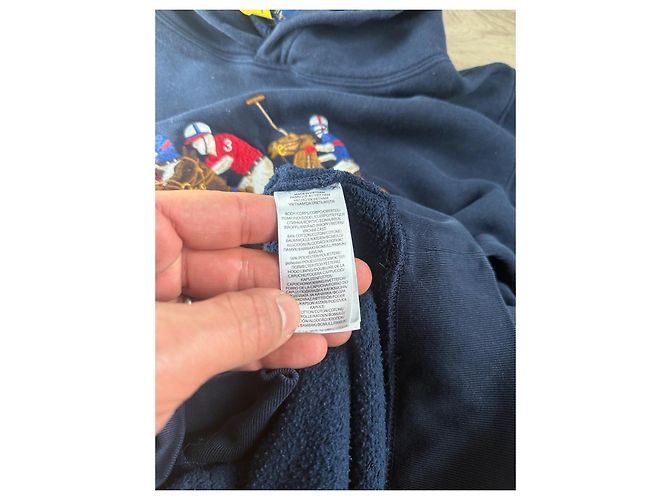 Polo Ralph Lauren Felpe con cappuccio pony triplo Blu navy - vista 7