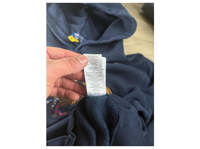 Polo Ralph Lauren Felpe con cappuccio pony triplo Blu navy - vista 8