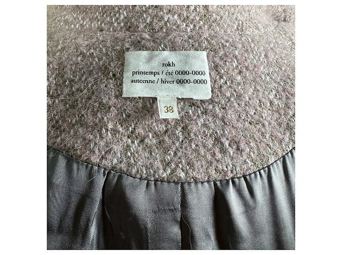 Autre Marque Abrigo de lana Rokh Rosa Melange Multicolor - vista 8