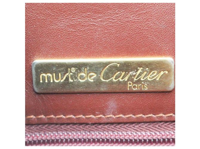 Cartier - Must - Eimer Tasche mit Schultergurt Bordeaux - Ansicht 15