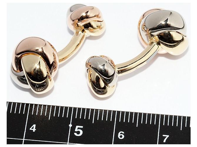 Gemelli Cartier Trinity Au750 - vista 3