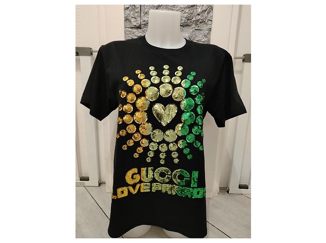 Camiseta Gucci Love Parade 2022 negra de algodón Negro - vista 2