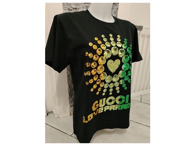 Camiseta Gucci Love Parade 2022 negra de algodón Negro - vista 3
