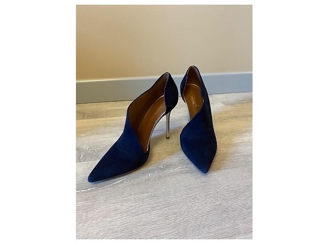 Autre Marque Décolleté Malone Souliers Suede Argento Blu 37 - vista 2