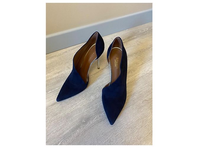 Autre Marque Décolleté Malone Souliers Suede Argento Blu 37 - vista 3