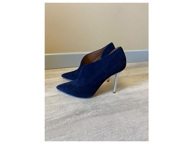 Autre Marque Décolleté Malone Souliers Suede Argento Blu 37 - vista 4
