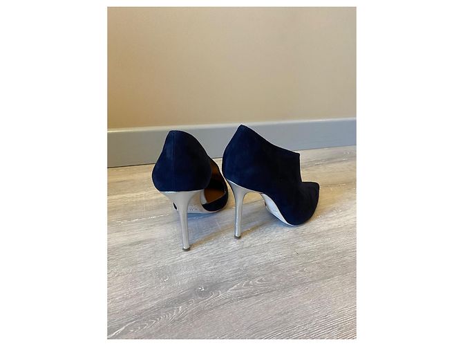Autre Marque Décolleté Malone Souliers Suede Argento Blu 37 - vista 5