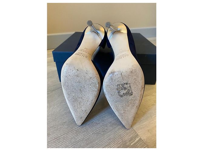 Autre Marque Décolleté Malone Souliers Suede Argento Blu 37 - vista 8