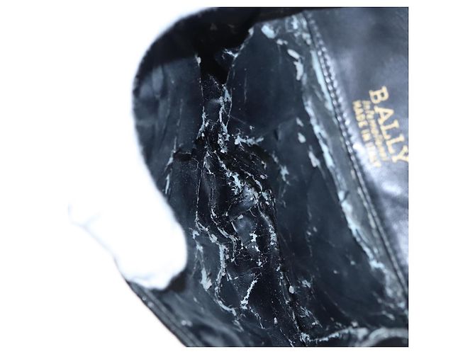 Borsa a Spalla BALLY in Pelle Blu Navy Oro Auth bs20712 D'oro - vista 10