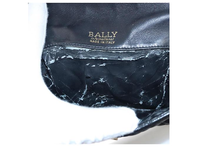 Borsa a Spalla BALLY in Pelle Blu Navy Oro Auth bs20712 D'oro - vista 11