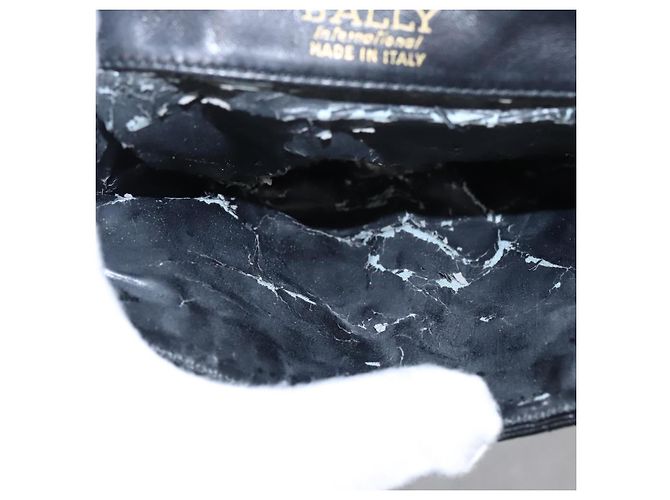 Borsa a Spalla BALLY in Pelle Blu Navy Oro Auth bs20712 D'oro - vista 12
