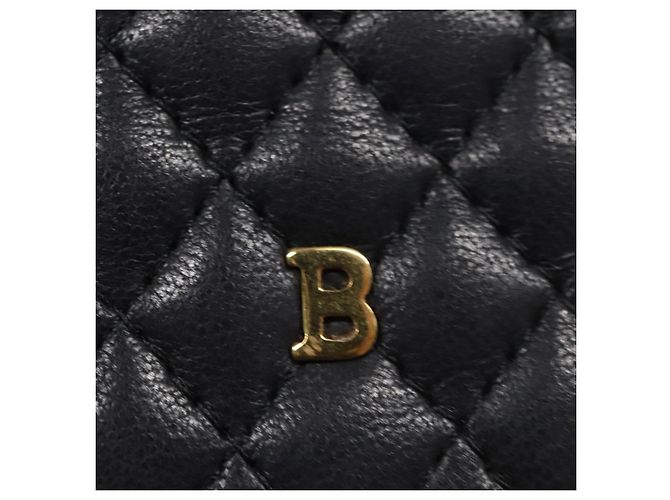 Borsa a Spalla BALLY in Pelle Blu Navy Oro Auth bs20712 D'oro - vista 18