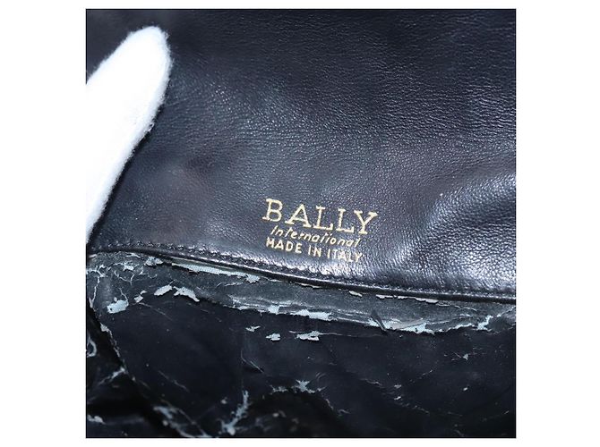 Borsa a Spalla BALLY in Pelle Blu Navy Oro Auth bs20712 D'oro - vista 19