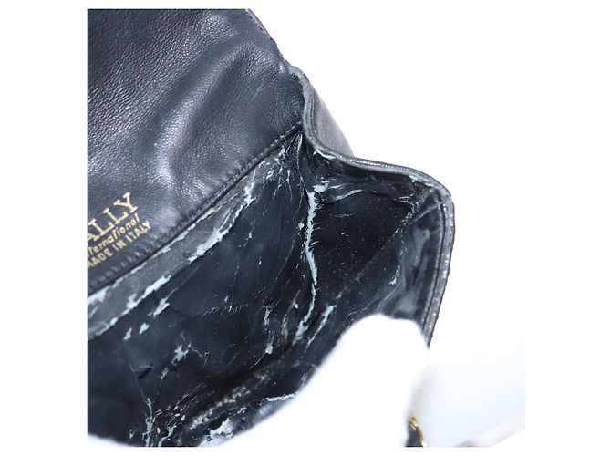 Borsa a Spalla BALLY in Pelle Blu Navy Oro Auth bs20712 D'oro - vista 21